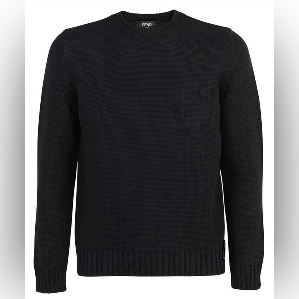Fendi Black Crewneck Sweater